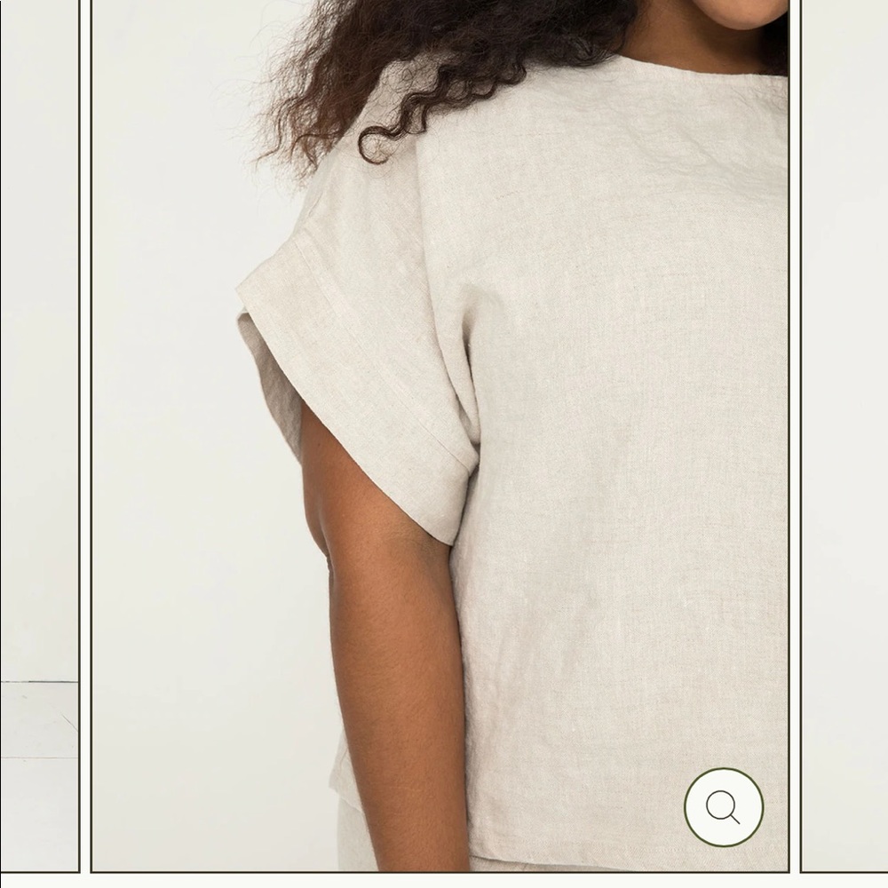 Elizabeth Suzann Georgia Top in Flax Linen